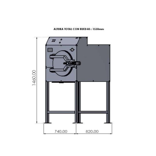 Autoclave para esterilizar alimentos de 75 lts dimensiones de cámara 40x60 cm