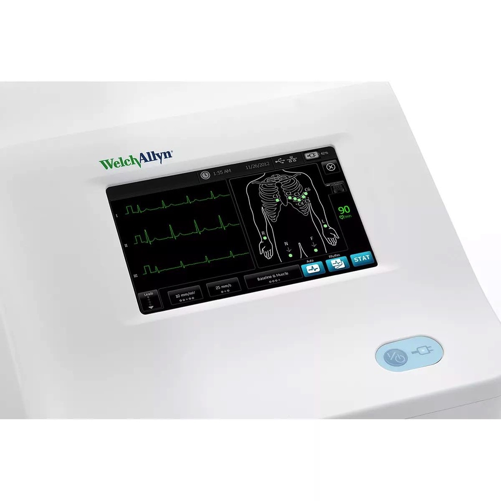 Electrocardiografo de 12 canales CP150 con electrodos reusables