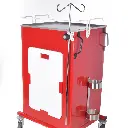 Carro rojo para emergencias de lamina con 4 cajones 49 x 67.5 x 91 cm Clase G4