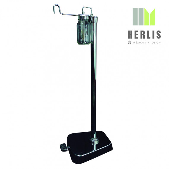 Jabonera sencilla de pedestal cromada Cat. HEL-HM112 Herlis