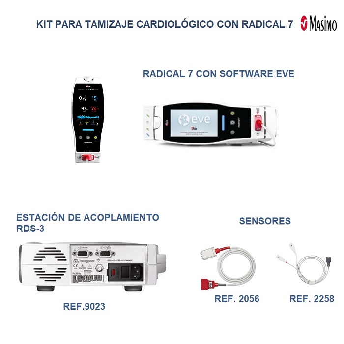 Kit de tamizaje cardiaco neonatal Radical 7