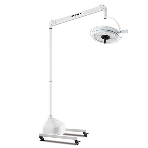 Lampara de emergencia LED de pedestal para quirofano 80,000 luxes con bateria 