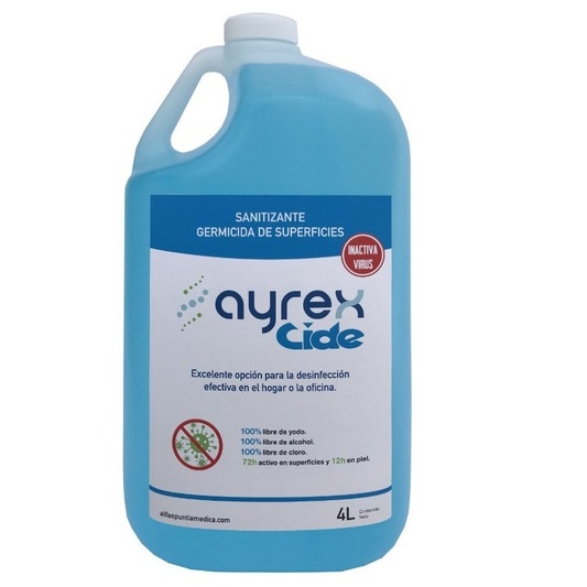 Liquido sanitizante multiusos Ayrex Cide 4L caja con 10