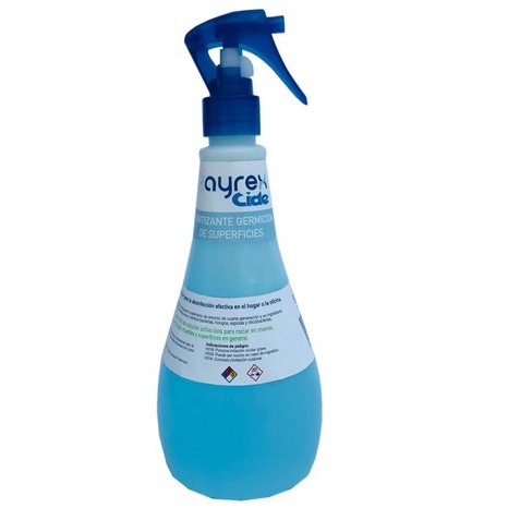 Liquido sanitizante multiusos Ayrex Cide 500ml caja con 10