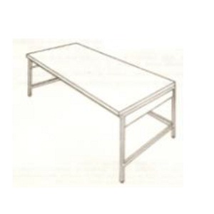 Mesa baja de 210 cm con cubierta de acero inoxidable Cat. HEL-HM289 Herlis