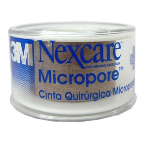 Micropore piel de 1" (2.5 cms)  x 9.14m caja con 12 rollos Cat. 3MR-15331 3M