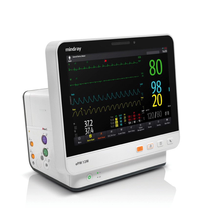 Monitor para paciente de signos vitales intermedio, 12.1"  Mod. EPM 12 (ECG, RESP, PANI, SPO2, TEMP, IBP2, CO y CO2