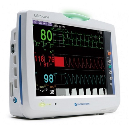 Monitor para paciente de signos Vitales Intermedio 12" 5 parametros con sensor de CO2  Nihon Koden