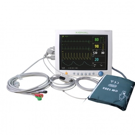 Monitor para paciente de signos vitales 12" adulto, pediátrico y neonatal