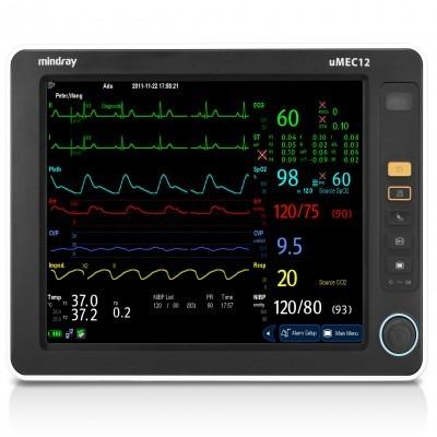 Monitor para paciente de signos vitales 12" uMEC 12 pantalla tactil, Terapia Intensiva+PI+capnografia