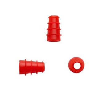 Olivas de presión infantiles embridada 3-5 mm (Rojo) bolsa con 100 piezas