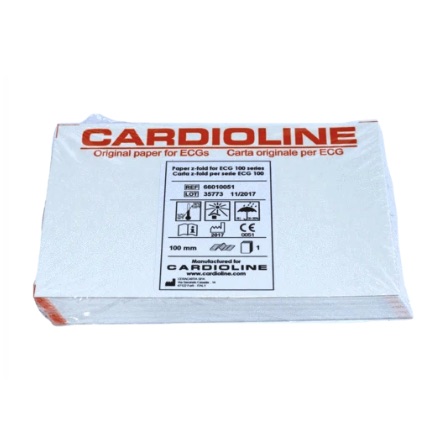 Papel para ECG en Z de 100mm x 150mm x 180 hojas con 10 paquetes