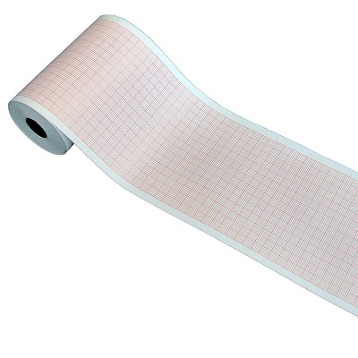 Papel para ECG de 80mm x 30m cuadrado rojo para CM300 y SE-3, paq. c/10 rollos