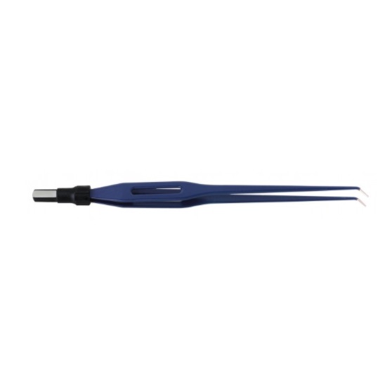 Pinza bipolar recta, 20 cm punta curva 1,2 mm (ref. 769)