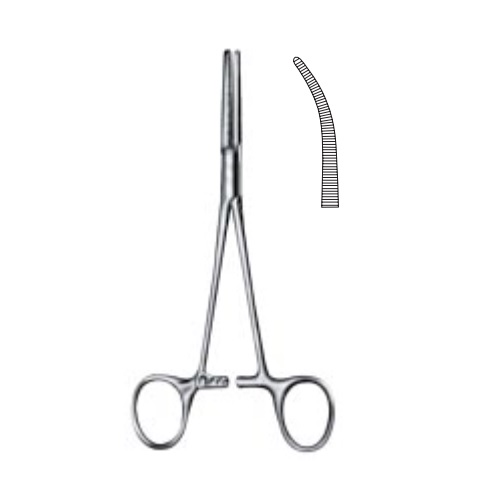 Pinza crille rankin hemostática curva de 16 cm