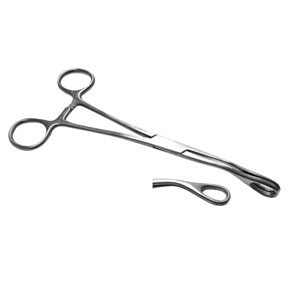 Pinza de anillos Foerster porta esponja curva 18cm economica