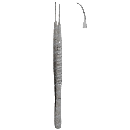 Pinza para Tejidos, Gerald ,aserrada, curva,  de 7" (18.0 cm).