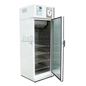 Refrigerador vertical de 17 pies para vacunas y biológicos de acero inoxidable 1 puerta sólida con graficador