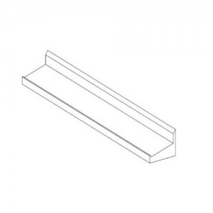 Repisa contra muro de 230 cm de acero inoxidable Cat. HEL-HM256 Herlis