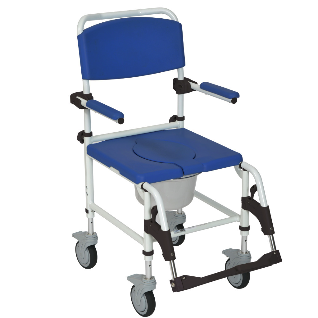 Silla cómodo de aluminio con ruedas para la ducha NRS185007