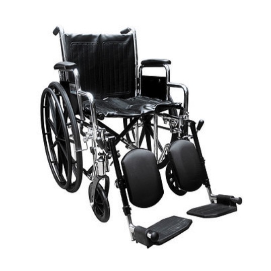 Silla de ruedas Bariatrica con asiento de 20" con descansapies fijo 150 Kg Cat. DRI-SR20DDAD Drive Medical