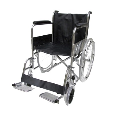 Silla de ruedas 18” acero cromada  peso max 100kg