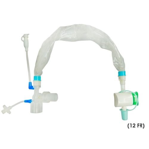 Sistema de succión cerrado adulto 12 FR simple para tubos endotraqueales del  6.0 y 6.5 caja con 10 pzas Cat. PAH-21051 PAHSCO