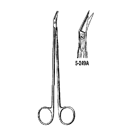 Tijeras POTTS-SMITH, 7-1 / 4 "(183 mm), ánguladas a 25 grados, cuchillas de 18 mm