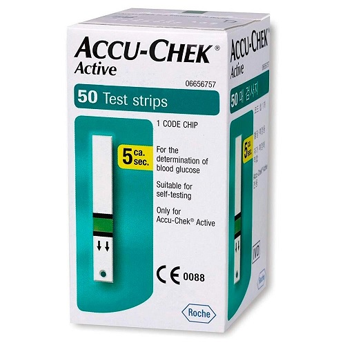 Tiras reactivas para glucosa ACCU-CHECK active P/50