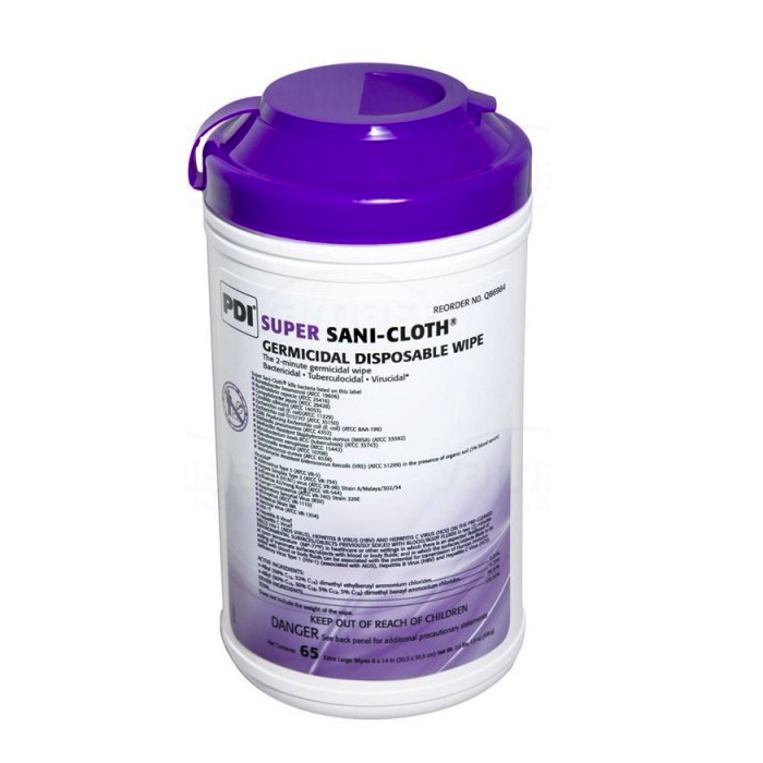 Toallitas desinfectantes desechables SANI-CLOTH morado super bote c/160