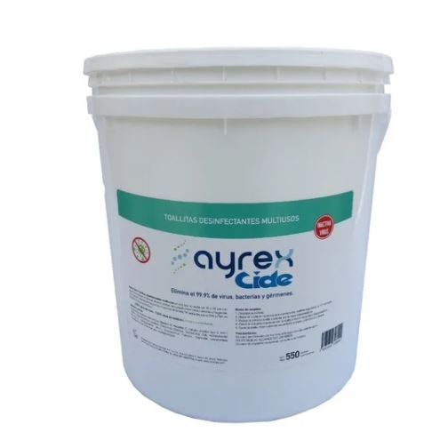 Toallitas desinfectantes multiusos Ayrex cide cubeta con 550