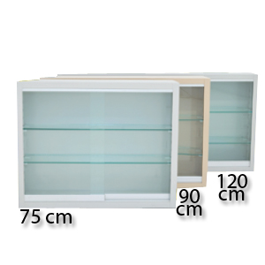 Vitrina contra muro de 120cm