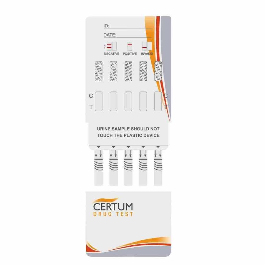 Panel multidrogas de 6 parámetros (THC/COC/AMP/MET/OPI/BZD) - caja con 25