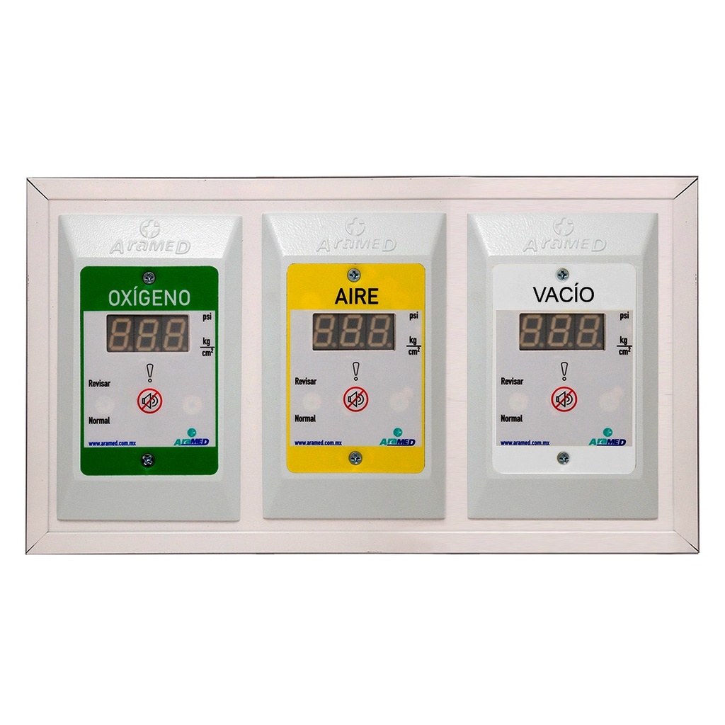 Alarma para 6 gases para sobreponer