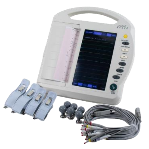 Electrocardiografo de 12 canales mod. 150-12 Luabfe pantalla táctil 10"