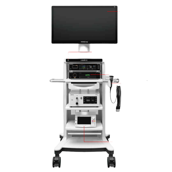 Torre para laparoscopia Mod. UX5 4K/NIR con pantalla de 55"