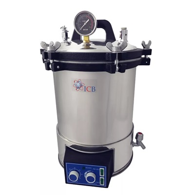 Autoclave vertical de vapor 18 litros en acero inoxidable