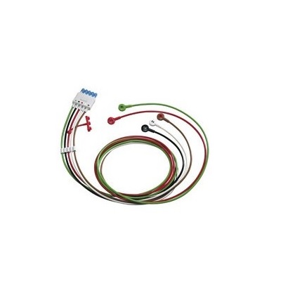 Cable 5 puntas ECG AAMI ICU 1.6mt snap/broche