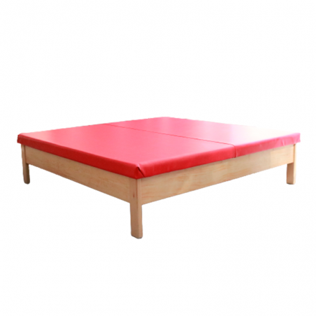  Cama Bobath de madera de 200x200x41 cm con colchon