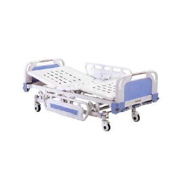 Cama para hospital mecánica con colchón y cabecera y piecera de ABS