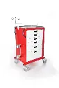 Carro rojo para emergencias de lamina con 6 cajones 51 x 61 x 110 cm Clase G6