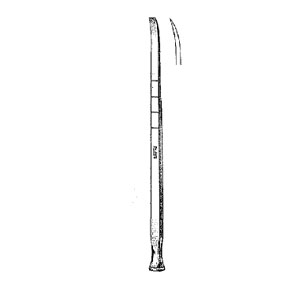 Cincel de Cottle curvo 7 1/4" (18.4 cm.) 5 mm con graduaciones en cm