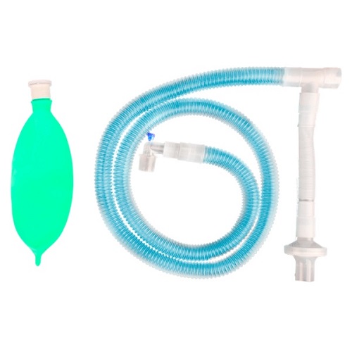 Circuito de anestesia COAXIAL PEDIÁTRICO 60" (152 cm) con puerto, filtro Antibacteriano viral y bolsa de 1L