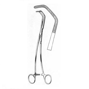 Clamb Debakey-Satinsky vena cava 10 3/4" (27.3 cm) mandíbula interna 32 mm x 9mm  Cat. MIX-25-1100 Miltex