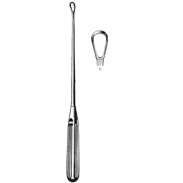 Cucharilla de Sims Uterina de 27.9 cm Aguda # 1