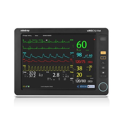 Monitor de signos vitales uso veterinario mod. Umec12 con capnografia y presión sanguinea invasiva