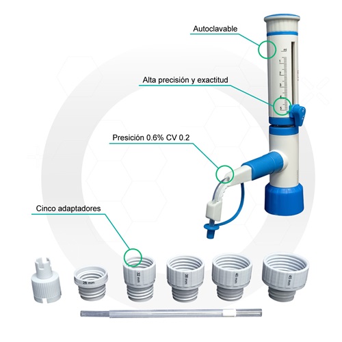 Dispensador de líquidos 0.5-5 ml