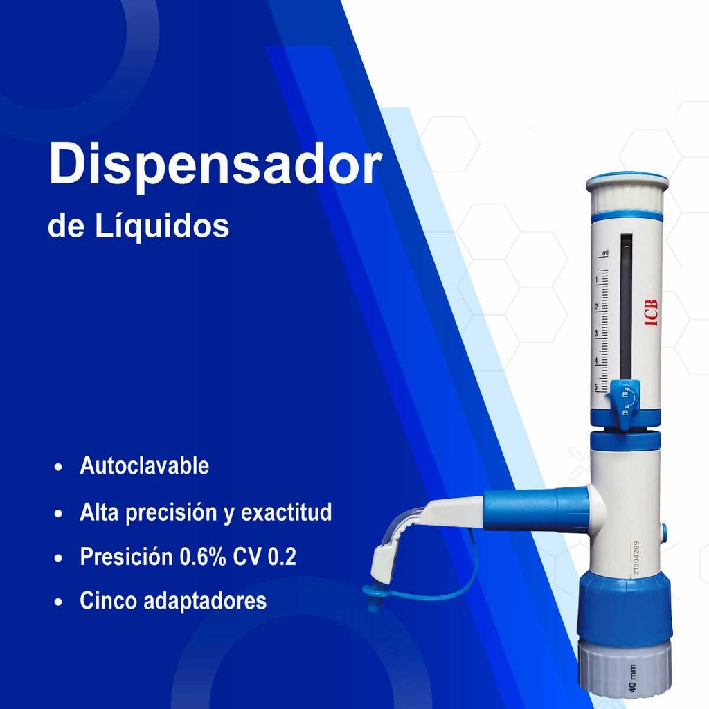 Dispensador de liquidos automatico 10-100ml