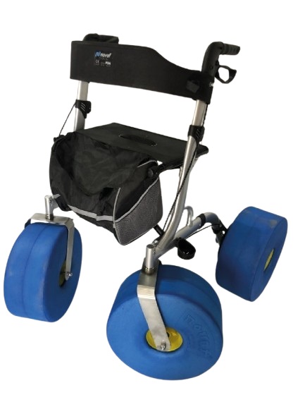 Andadera anfibia mod. Rollator Beach XL capacidad de carga 125 kg