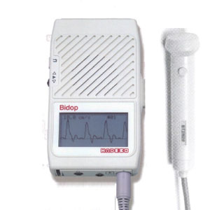 Detector fetal de bolsillo con trazo de frecuencia cardiaca